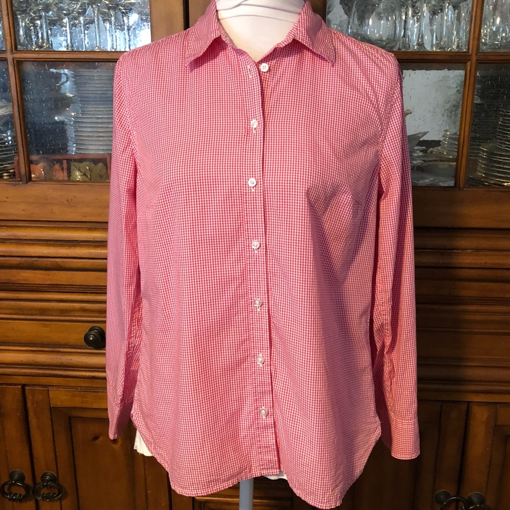 EUC Talbots Pink Button Down Shirt
